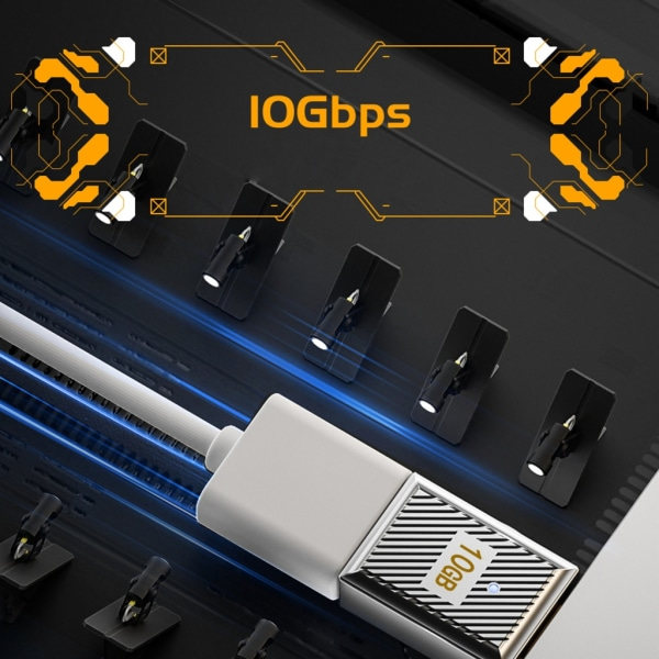 Portabilitet USB C Hane till USB3.1 Hona Adapter Laddare 10Gbps Dataöverföring 120W 6A Power Snabbladdning A female to C male v