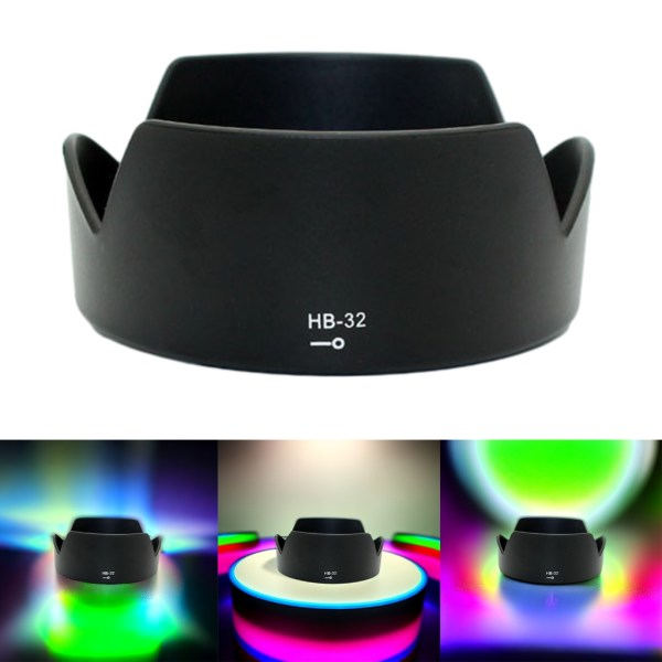 Linsehette HB32 Erstatning for AF-S DX 18-70MM F/3.5-4.5GIFED Objektiv Kameralinsehette 67mm Montering Snap-on Design