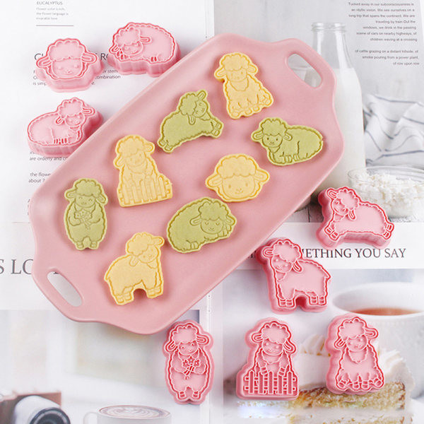 6/8 stk Cookie Stempler Trykbare til Biscuit Pastry Baking Co B