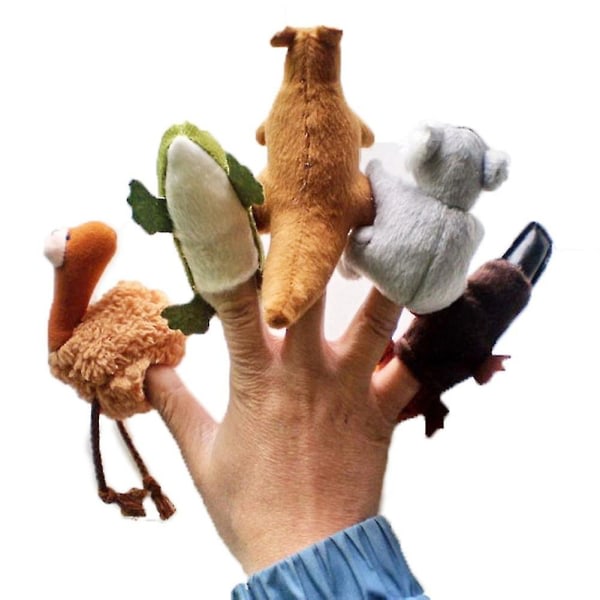 5 kpl Koala Platypus Australian Animal Finger Nukke Plysch Nuken Interaktiivinen Leikki
