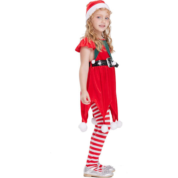 Pojkars & Flickors Jultomte Kostym Med Hatt, Jul Familjepysjamas För Barn Jul Fancy Klänningar 3-8 År Red fairy 4-6 years