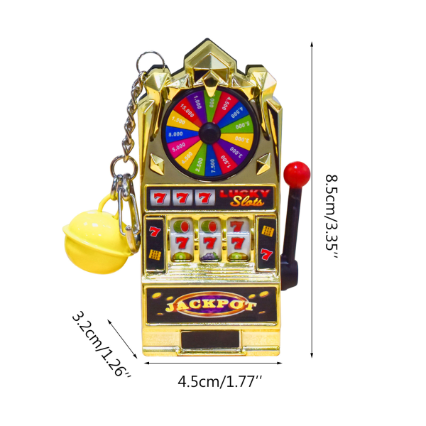 Lucky Jackpot Mini Spelautomat Leksak Spel för Barn Myntstyrda Spel Spelmaskin Skivspelare Julklapp Guld