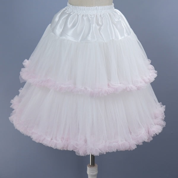 A-linje Tyllkjol Underkjol Bröllop Tillbehör Tutu Kjolar 50-tal Vintage Puffig Underkjol Flera Rosa för Rim