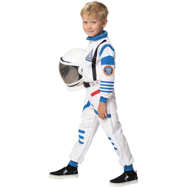 Halloween Unisex Valkoinen Astronauttiasu Lapsille, NASA-Pilotiasun Helmet, 3T-L (3-12 Vuotta) Toddler (3-4 yrs)