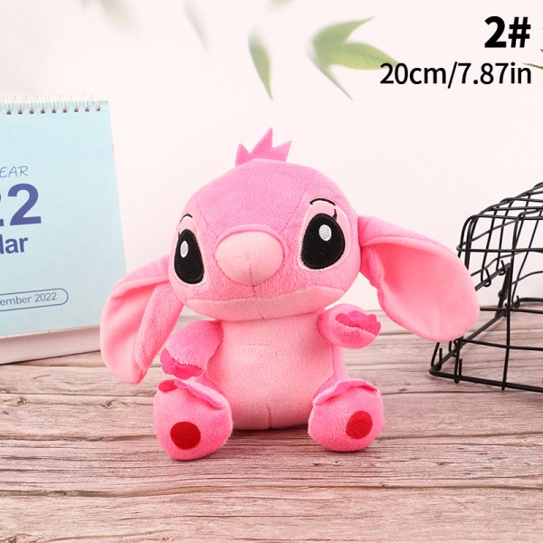 Disney tecknad blå rosa Stitch dockor anime leksaker Lilo och Stitch 2#