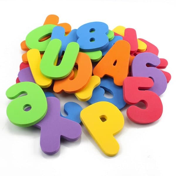 36 st ABC 123 Skum Set Bokstäver Siffror