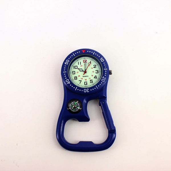 Clip-on karbinhake Luminous Face Backpacker Fob Watch blå