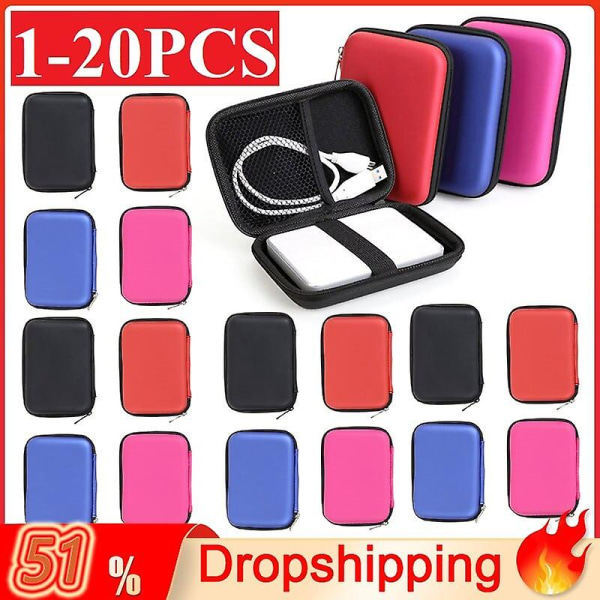 2,5-tuumainen kiintolevypaketti Kuulokemikrofoni Laukku Matkapuhelin Virta HDD-kotelo Levykotelo Kansi Matkapuhelin Eva Säilytyslaatikko Punainen 1 kpl Red 1pc