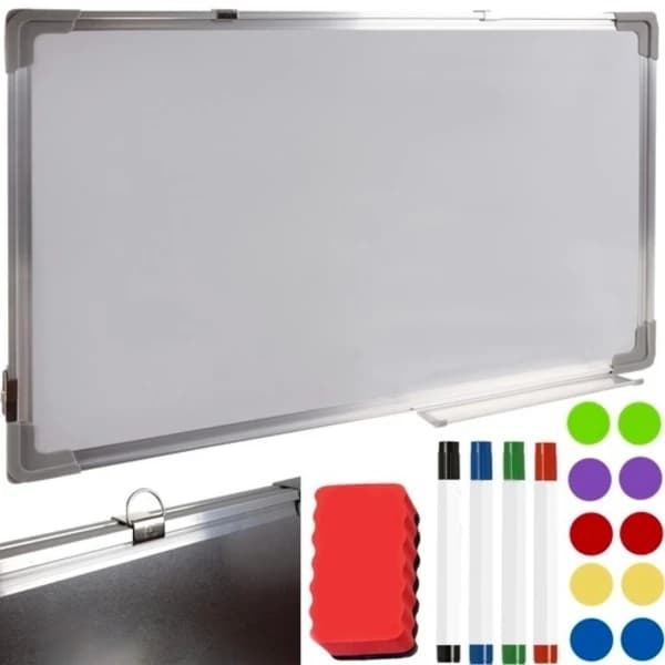 Whiteboardtavle med tilbehør / Whiteboard - 60x90cm Hvid Vit
