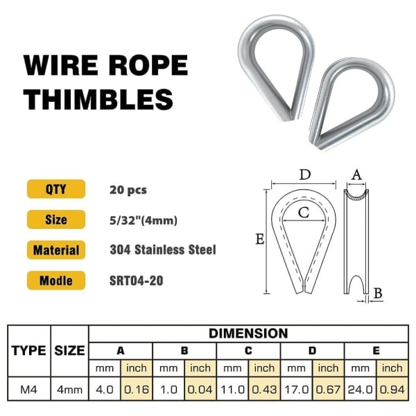 Wire Rope Thimbles Rope Thimble Rigging Thimbles Ring Clamp