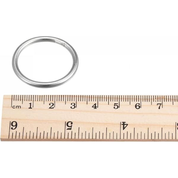 Svejset Ring Rustfrit Stål 304 Rund 25mm ID 3mm Tyk 6 stk