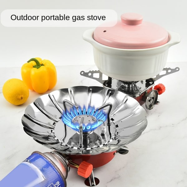 Utomhus picknick Gasbrænder Camping Vandring Fiske Mini Gasspis Cook BBQ lotus
