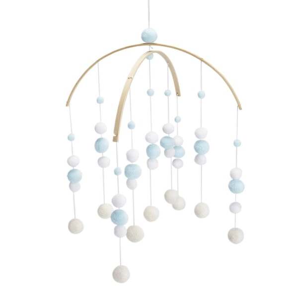 Vindklokker Barnrom Spjelseng Dekorative Hengekuler String Håndverk Leke Ornament Lyseblå