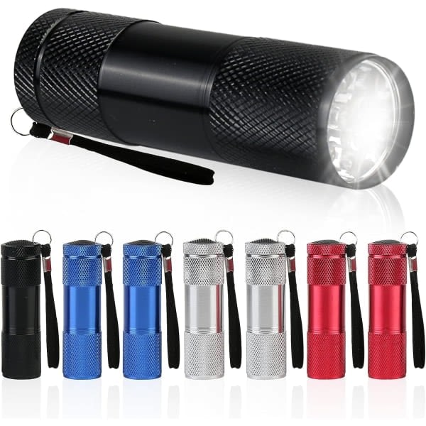 Mini lommelygte - 8 stk LED lommelygte til børns fødselsdagsfest