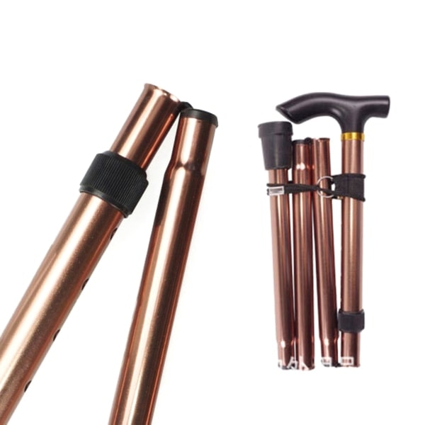 Multifunktionel Vandrestav Teleskopisk Vandrestav Krykke Ældre Metal Stick Vandrestav Khaki