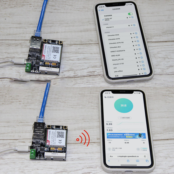 ® TTGO T-Internet-COM ESP32 WiFi BT-com-kort för T-PCIE Ethernet IOT-modul för w/SIM TF-kortplats Typ-C Anslut