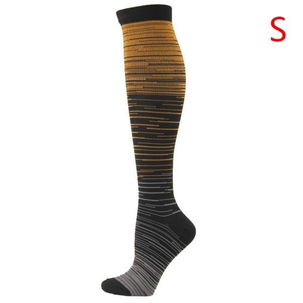 Strumpa Gradient Kompression Sekalaiset Värit Painatus Mid-tubeSpor A7 YKSI KOKO A7 ONESIZE