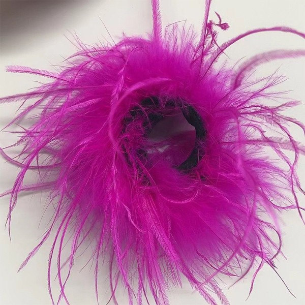 Ærmer Struts Slap Armring Fjerarmbånd Mode Kvinder Hår Rose red one size Rose red one size