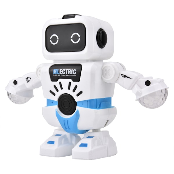 Elektronisk smart romdansende robot med musikk blinkende LED-lys gående leker gave til barn