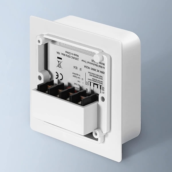Timer for elektrisk varmtvannsbereder, 24 timers energisparende timer, 16a/3680w innebygd