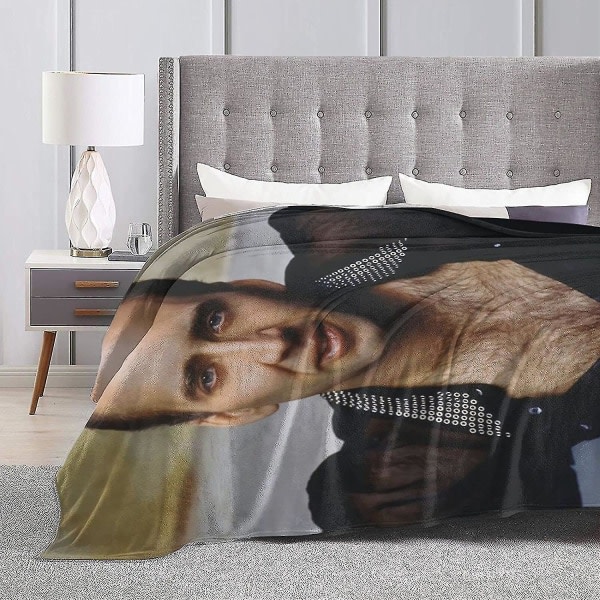 Nicolas Cage Blød og behagelig varm fleece tæppe til sofa, kontorsseng, sovesofa, hyggelig fluffy plys sengtæpper, strandtæpper-d283 50x40in 125x100cm