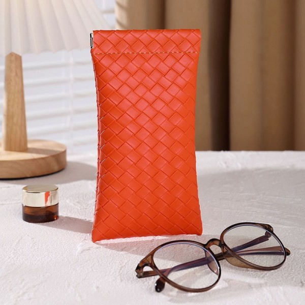 Vævet brilleetui Brillepose Solbrilleetui Briller Orange onesize Orange onesize
