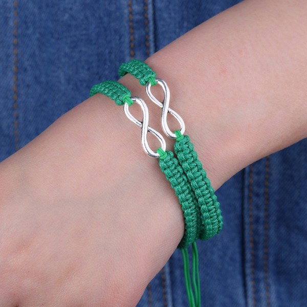 Infinity Venskab Armbånd - 2 stk, håndlavede flettede