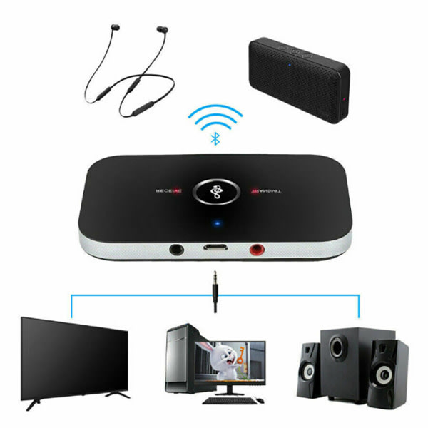 CDQ 2-i-1 Bluetooth-sender og -modtager Trådløs TV Stereo o Adapter