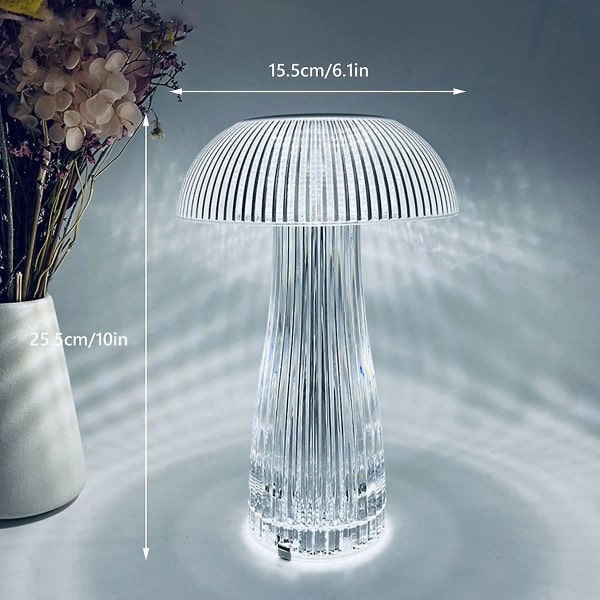 Kristallsvamp Nattljus Svamp Natt Mini Ljus Led Svamplampa Dekorationsljus USB Laddningsljus Bärbar sänglampa i sovrummet