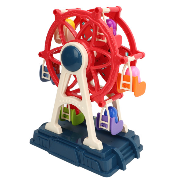 Elektrisk rotation pariserhjul leksak Ljus musik Färgglada stolar pariserhjul figur för barn