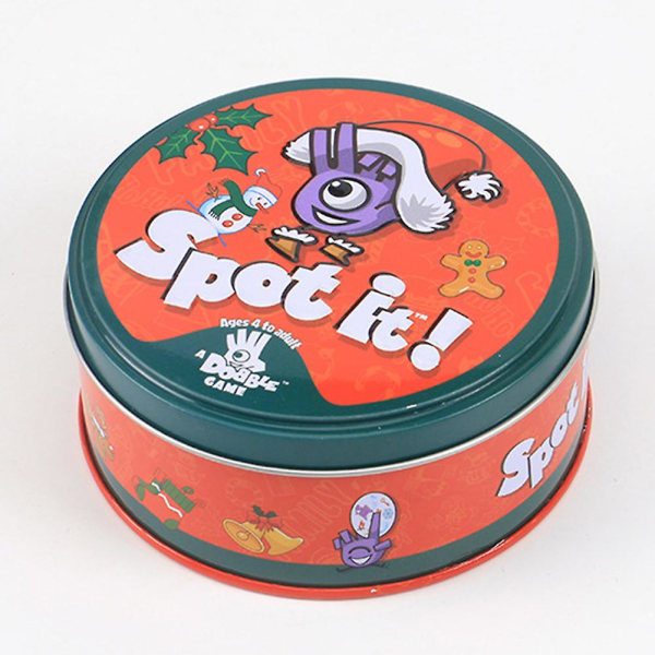 Spot It -korttipeli useille pelaajille Logiikkaa kehittävä harjoituslautapeli perheen kokoontumisille [HK] Joulu Christmas