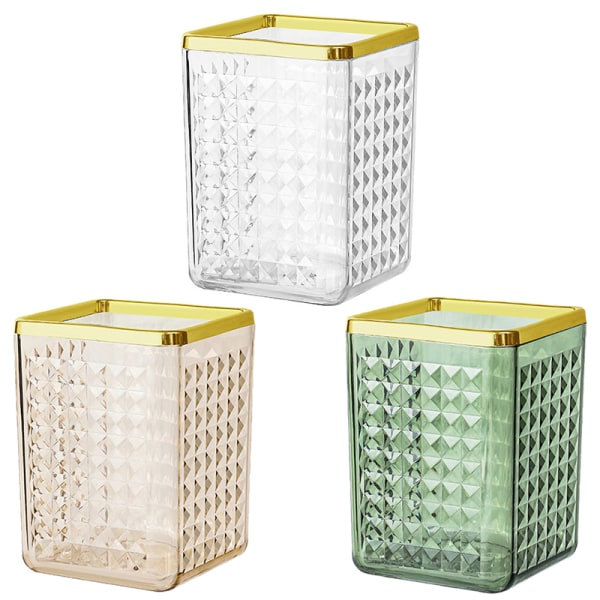 Let luksus makeup organizer skrivebord gennemsigtig sminkbørste hvid