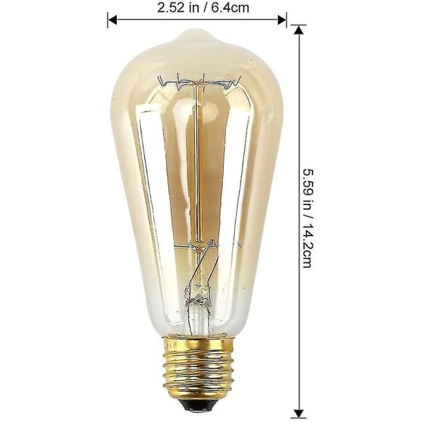 Glødepærer, Dæmpbar Skruelampe Vintage LED Glødepære, 6 stk