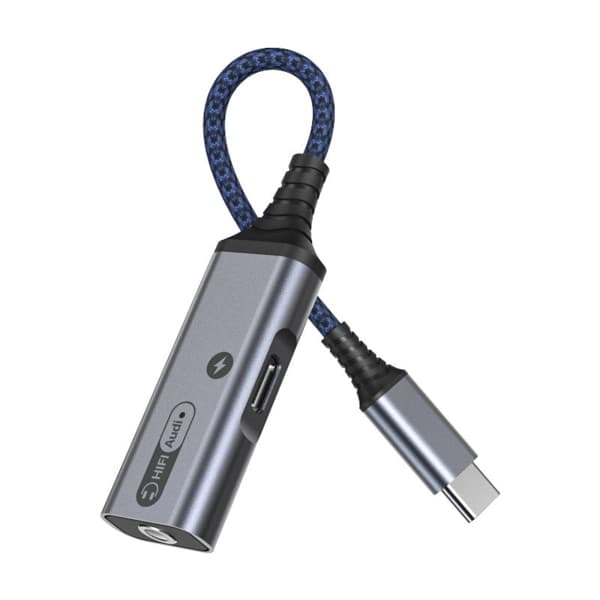 Type C PD 60w Ladningsadapter USB C til 3,5 mm Jack Splitter for mobiltelefon Blå Typec 3.5mm Blue Typec 3.5mm