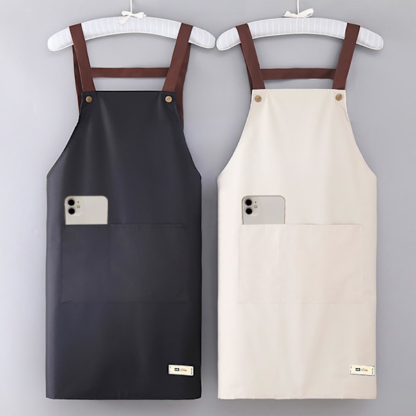 Cooking Apron Sleeveless Large Pocket Pvc Adjustable Waist Strap Chef Apron For Restaurant Green Green