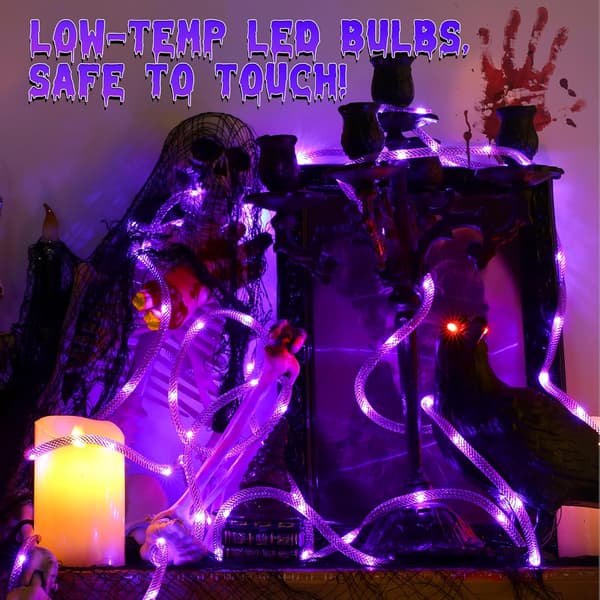36 LED Halloween-valosarjat purple