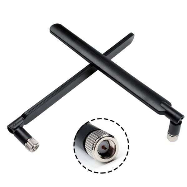 2st/lot 4G-antenn 10dBi SMA Hane 700-2700MHz för 4G LTE-väg Black Black