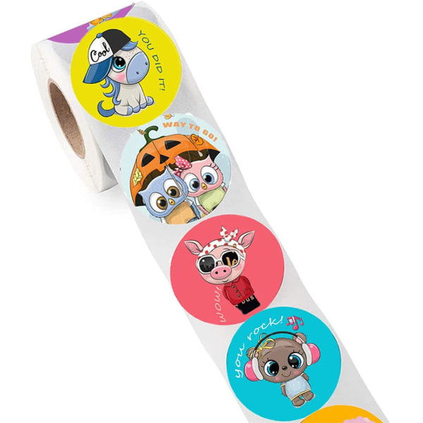 500 stk Cute Animal Reward Stickers Motivational Sticker for School Reward for Kids null - E206