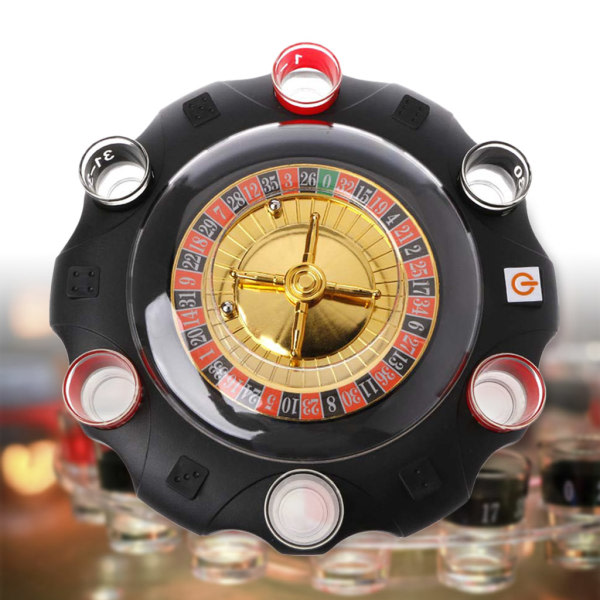 Elektrisk Roulette Spil til Voksne Casino Stil 6 Shots Glas Gave