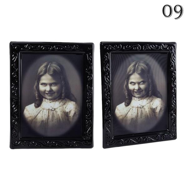 3D Spøkelsesansikt Fotoramme Utbyttbar Skrekkportrettbilde Ha 05 onesize 5 onesize