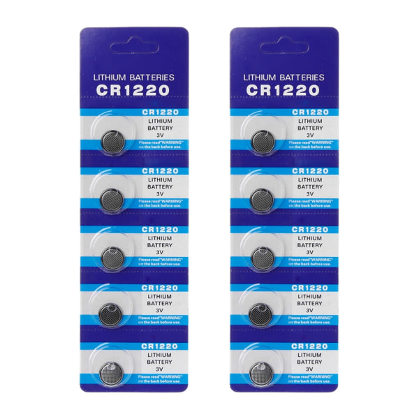 Kvalitet CR1220 batterier Myntbatteri för bilnyckelring Pålitlig power och enkelt byte 5st/10st null - 10 st