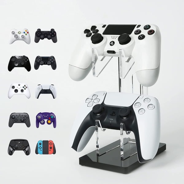 Kontrollerstativ Spillkontrollstativ Transparent Controllerholder Universal Controllerholder for PS5/PS4/Xbox