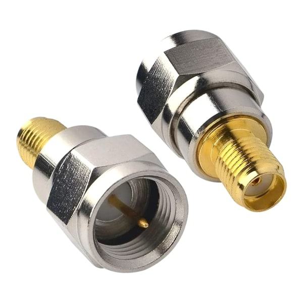 RF koaksial koaksial adapter F-type hannkontakt til SMA hunnkontakt rett