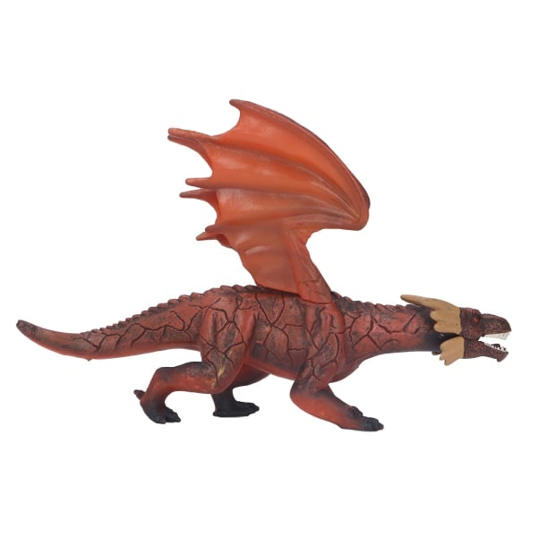 Simuleret Fiery Dragon Model Naturtrofast Udseende Flyvende Dinosauriefigur til Samling Dekoration