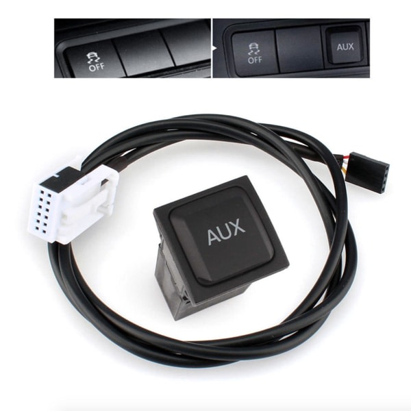 Car AUX audio cable socket with cord for VW Golf MK5 MK6 Jetta RCD310