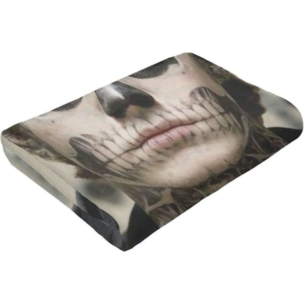 Evan Peters Filt Ultrablød Flannelfilt 3D-print Fluffy Plysfilt Sengdekoration Sengfilt til Stue Sovesal (3 Størrelser) 50x40in 125x100cm