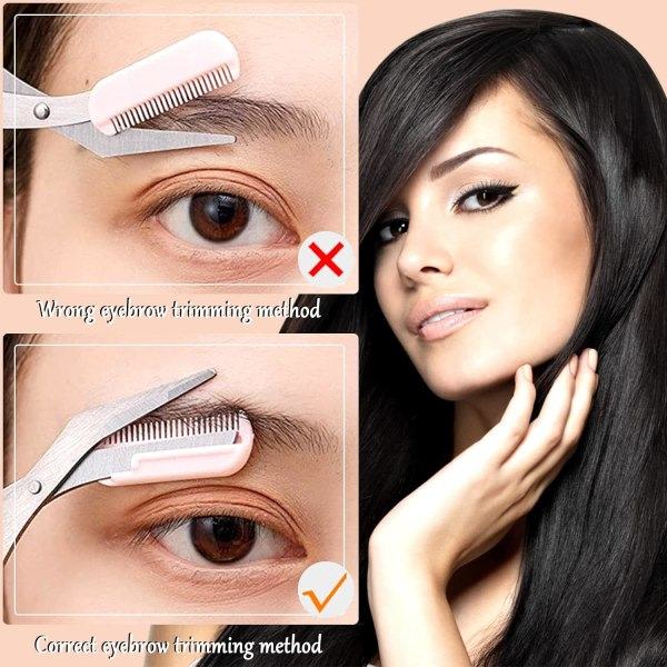 6 ST Øjenbryns trimmer sæt rustfrit stål buede øjenbryn Razor Eye