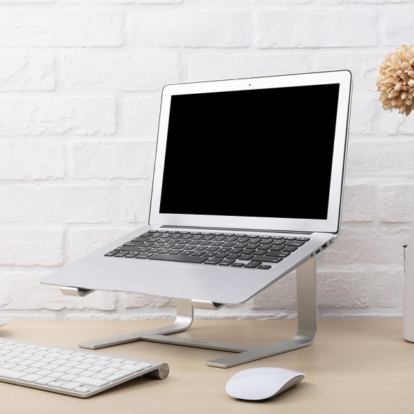 Aluminium Laptopbord för Mac, MacBook Pro Air, Apple Notebook - Ergonomisk Lyftbar Metallställ för Skrivbord
