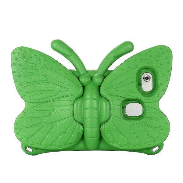 Butterfly Samsung Galaxy Tab A7 Lite 8.7 T220/t225 2021 Fodral, Barnvänligt, Eva Soft Foam Material, Tjocka fyra hörn, Kameraskydd, Stötsäker Grön Green