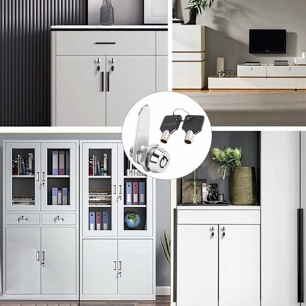 Kierteitetty putkilukko ovelle, laatikolle, kaapille, postilaatikolle, 16 mm, sylinterilukko samanlaisilla avaimilla